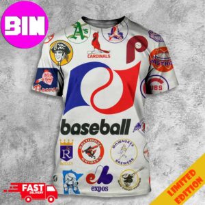 The Best Retro MLB Logo All Over Print Unisex T-Shirt