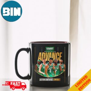 The Boston Celtics Advance To The Eastern Conference Semifinals NBA Playoffs 2024 Ceramic Mug