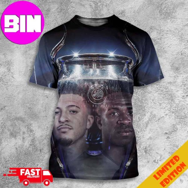 The Champions League Final Match 2024 Real Madrid vs Borussia Dortmund All Over Print Unisex T-Shirt