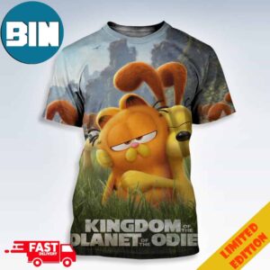 The Garfield Funny Movie Poster Kingdom Of The Planet Of The Odies 3D T-Shirt