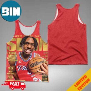 The Golden Metal Slam 248 30th Anniversary Takeover Cover Star Tyrese Maxey Catch Me If You Can All-Over Print Tank Top T-Shirt Basketball