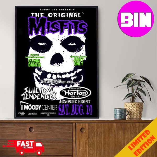 The Misfits Show 2024 At Moody Center Austin Tx On August 10 Home Decor Poster Canvas