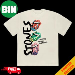 The Rolling Stones Hackney Diamonds Tour Diamon Tongues Merchandise T-Shirt