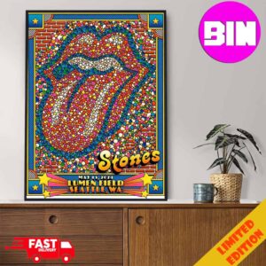 The Rolling Stones May 15 2024 Lumen Field Seattle WA Tour Merchandise Limited Edition Home Decor Poster Canvas