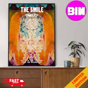 The Smile EU Tour Summer 2024 Schedule List Date Home Decor Poster Canvas