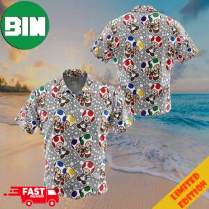 Toad Super Mario Bros Button Up ANIMEAPE Hawaiian Shirt