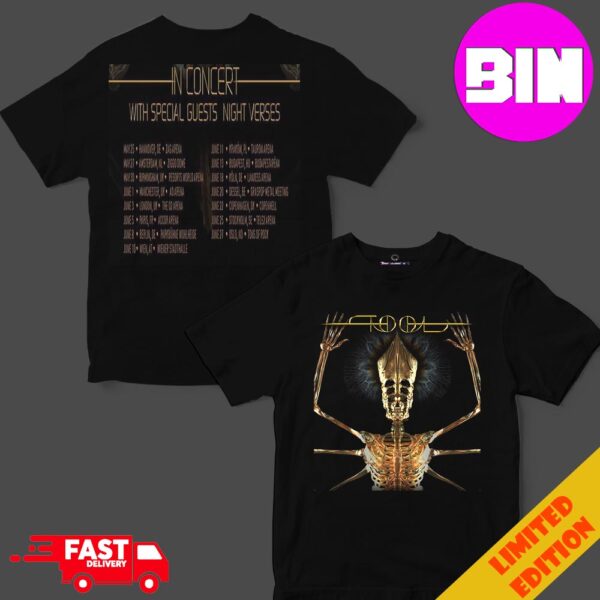 Tool EU UK Tour 2024 In Concert With Night Verses Schedule List Date Two Sides Unisex Shirt