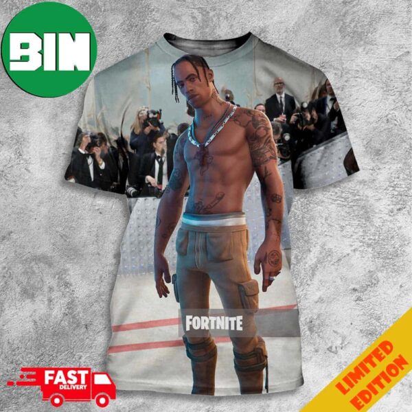 Travis Scott At The 2024 MetGala x Fortnite 3D T-Shirt