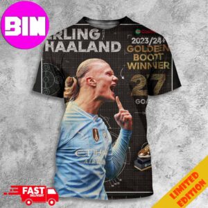 Two seasons two Premier League two Castrol Golden Boots Erling Haaland is the Premier League top goalscorer again 3D Unisex T-Shirt