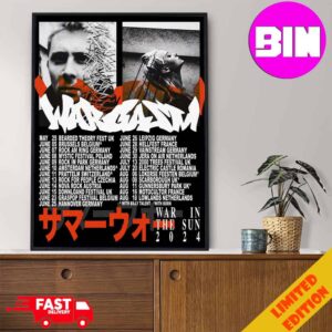 Wargasm Tour UK EU 2024 War In The Sun Schedule List Date Home Decor Poster Canvas