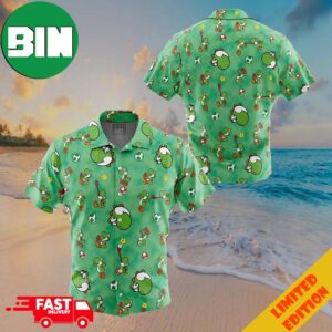 Yoshi Pattern Super Mario Button Up ANIMEAPE Hawaiian Shirt