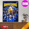 Real Madrid CF Are The Champions 15th Of Europe Champions UEFA League Poster Canvas