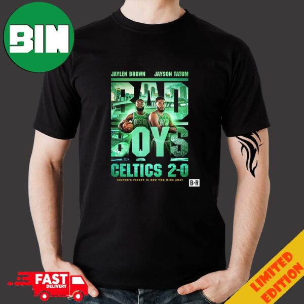 Boston Celtics Are 2 Wins Away From An NBA Finals 2024 Title Jaylen Brown x Jayson Tatum But Bad Boys Movie Poster Style T-Shirt Hoodie