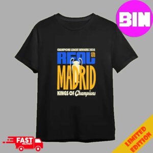 Congrats Real Madrid 15th Champions League Winners 2024 King Of Champions Unisex Essentials T-Shirt