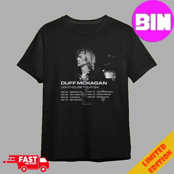 Duff Mckagan Lighthouse Tour 2024 Schedule List Date Unisex T-Shirt