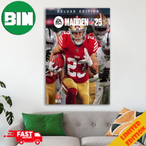 EA Sports Madden NFL 2024 Christian McCaffrey Is The Cover Star Of Madden NFL 25 Limited Deluxe Edition Home Decor Poster Canvas