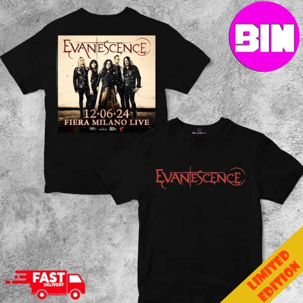 Evanescence Live Show 2024 At Fiera Milano On June 12 Two Sides Unisex Essentials T-Shirt