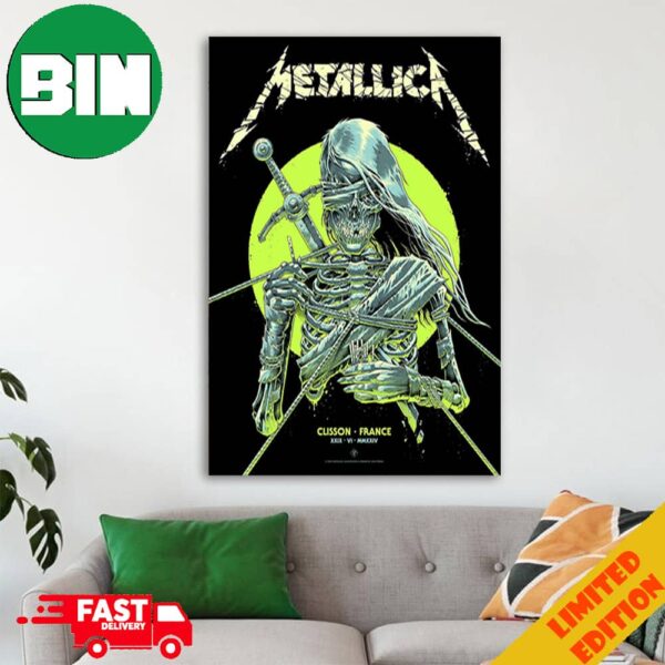 Exclusive Poster For Metallica M72 Hellfest Open Air Festival At Clisson France 29 June 2024 Killer World Tour No Repeat Weekend Home Decor Poster Canvas