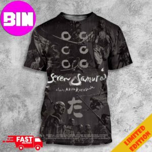 First Poster For The 4k Restoration Of Seven Samurai In Theaters Starting From July 5th 2024 All Over Print Unisex T-Shirt