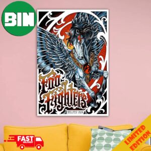 Foo Fighters Limited Poster Edition At Hellfest 2024 Home Decorations Poster Canvas