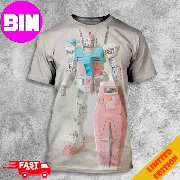 Gundam x Cinnamoroll 2024 All Over Print Unisex T-Shirt