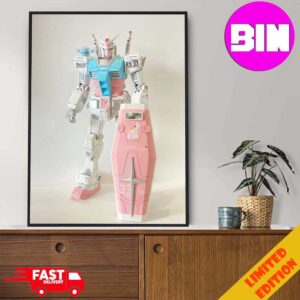 Gundam x Cinnamoroll 2024 Home Decor Poster Canvas