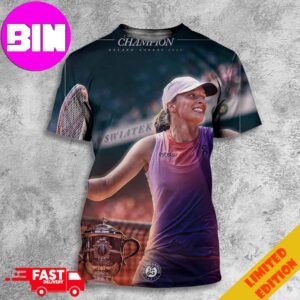 IG4 Iga Swiatek Champion Roland Garros 2024 Queen Of Paris The Championships Wimbledon All Over Print Unisex T-Shirt