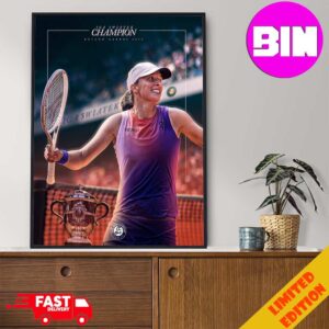 IG4 Iga Swiatek Champion Roland Garros 2024 Queen Of Paris The Championships Wimbledon Home Decor Poster Canvas