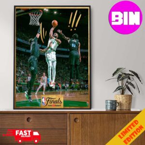 Jaylen Brown Poster Dunk On Daniel Gafford Celtics Win Mavericks In Game 1 NBA Finals 2024 Highlight Moment Home Decor Poster Canvas