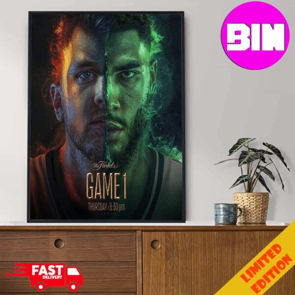 Jayson Tatum vs Luka Doncic NBA Finals 2024 Game 1 Dallas Mavericks vs Boston Celtics Home Decor Poster Canvas