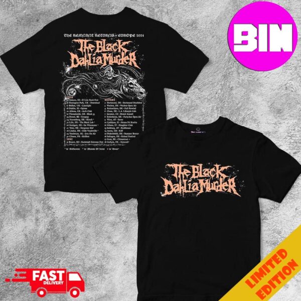 Metal Blade The Black Dahlia Murder Europe UK Tour 2024 Schedule List Date And Festival Two Sides Unisex T-Shirt