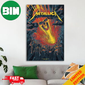 Metallica M72 World Tour To Tons of Rock Night 1 M72 Oslo At The Scream Stage In Oslo Norway On June 26th 2024 Home Decor Poster Canvas