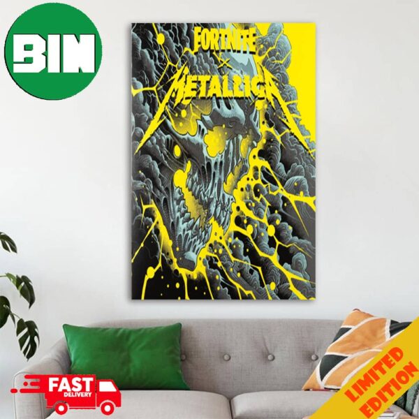 Metallica x Fortnite XBox Series X Console Limited Edition Home Decor Poster Canvas