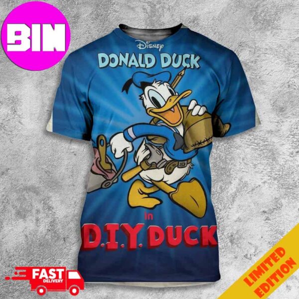 New Donald Duck Short From Walt Disney Animation Studios Releases On June 2024 All Over Print Unisex T-Shirt