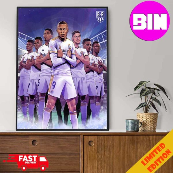 Official Kylian Mbappe Is a Real Madrid Player 2024 Home Decor Poster Canvas