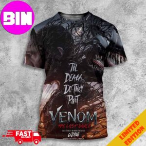 Official Poster For Venom 3 Movie 2024 In Theaters Release On October 25th Venom The Last Dance All Over Print Unisex T-Shirt