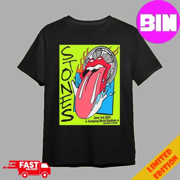 Official Poster The Rolling Stones Show 2024 In Orlando Florida At Camping World Stadium On June 3rd Unisex Essentials T-Shirt