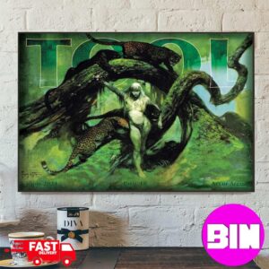 Official Poster Tool Concert 2024 In Paris FR On June 5 At Accor Arena Tool effing Tool Band Home Decor Poster Canvas