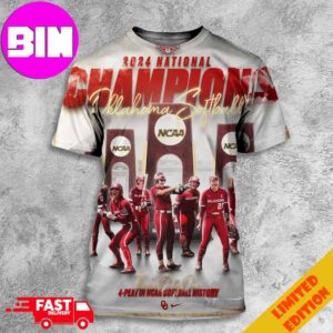 Oklahoma Softball Champions Finals And Four Peat In NCAA Softball History National Champion All Over Print Unisex T-Shirt