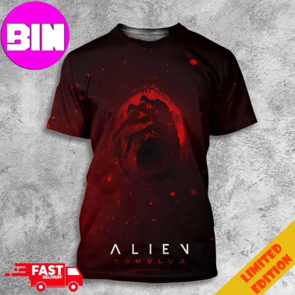 Original Poster Of The Film Alien Romulus Release Only In Theaters On August 16th 2024 All Over Print Unisex T-Shirt