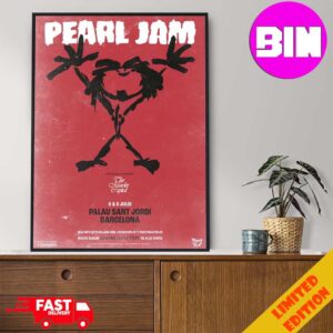 Poster Pearl Jam Concert 2024 In Barcelona On 6th and 8th July At Palau Sant Jordi Nuevo Album Dark Matter Home Decor Poster Canvas