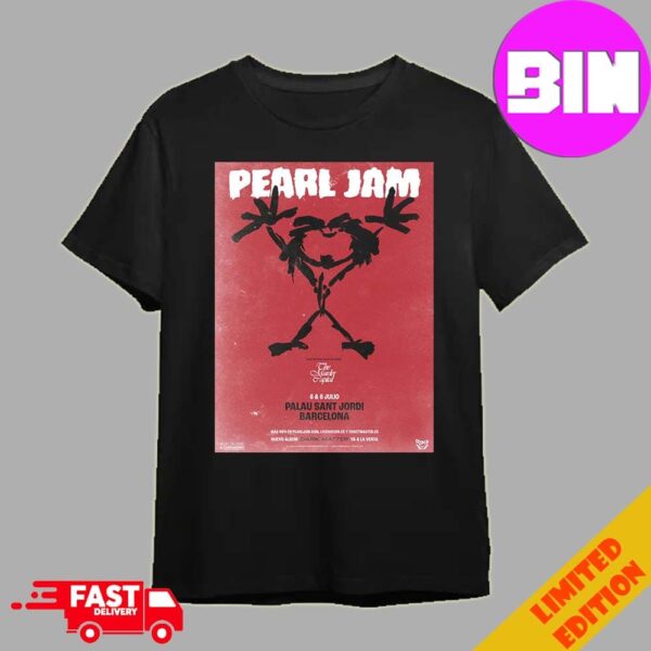 Poster Pearl Jam Concert 2024 In Barcelona On 6th and 8th July At Palau Sant Jordi Nuevo Album Dark Matter Unisex Essentials T-Shirt