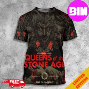 Queens Of The Stone Age Coliseum Da Coruna ES June 17 2024 The End Is Nero By Nikita Kaun 3D T-Shirt