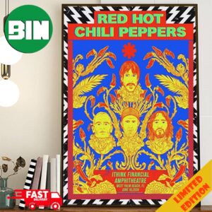 Red Hot Chili Peppers Ithink Financial Amphitheatre West Palm Beach FL June 18 2024 Concert Poster Limited Edition Poster Canvas
