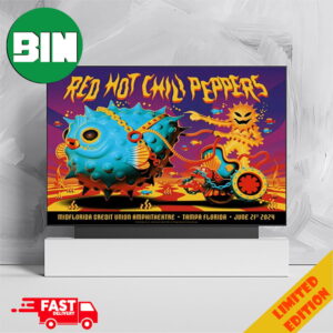 Red Hot Chili Peppers Mid Florida Credit Union Amphitheatre Tampa Florida June 21 2024 Limited Poster Edition Home Decorations Poster Canvas