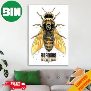 Tonight At Manchester Night One June 13 2024 Foo Fighters Emirates Old Trafford Poster Limited Edition Home Decor Poster Canvas