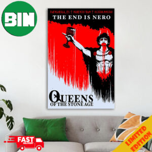 Tonight Fuengirola ES Marenostrum 23 June 2024 The End Is Nero Tour Queens Of The Stone Age Merchandise Poster Home Decor Poster Canvas