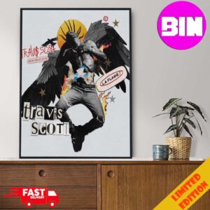 Travis Scott Wallpaper La Flame Art By Shane Ramos Home Decor Poster Canvas