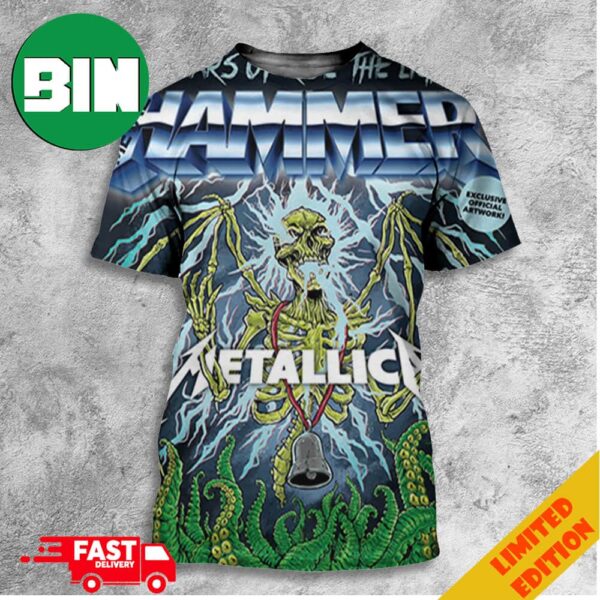 40 Years Of Ride The Lightning New Issue Of Metal Hammer Metallica’s Classic Second Album Exclusive Official Artwork By Puis Calzada All Over Print T-Shirt