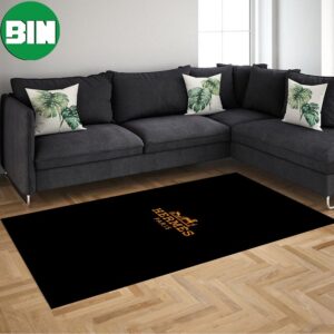 Black Background Home Decor Logo Luxury And Fashion For Bed Room And Living Room Hermes Rug Carpet
